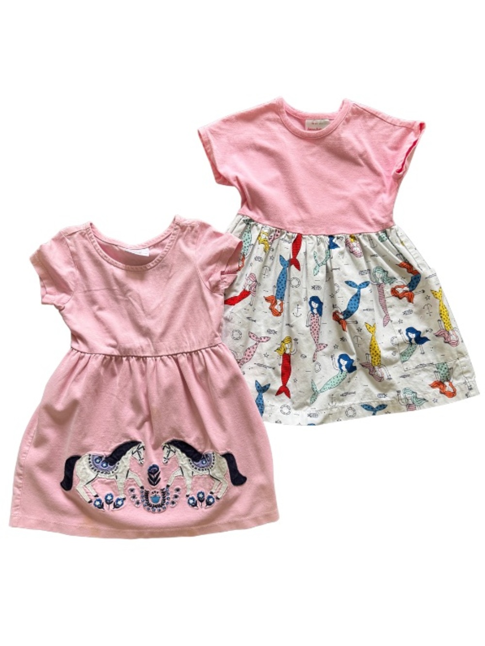 🦄🧜♀️ Hanna Andersson Girls Dress Bundle of 2 - Size 4 Unicorn Mermaid